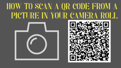 how to scan a qr code from a picture in your camera roll